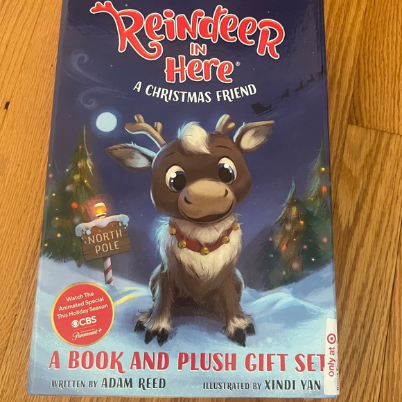 - - Reindeer In Here A Christmas Friend HC Book Plush Gift Set elf on shelf - Picture 4 of 5